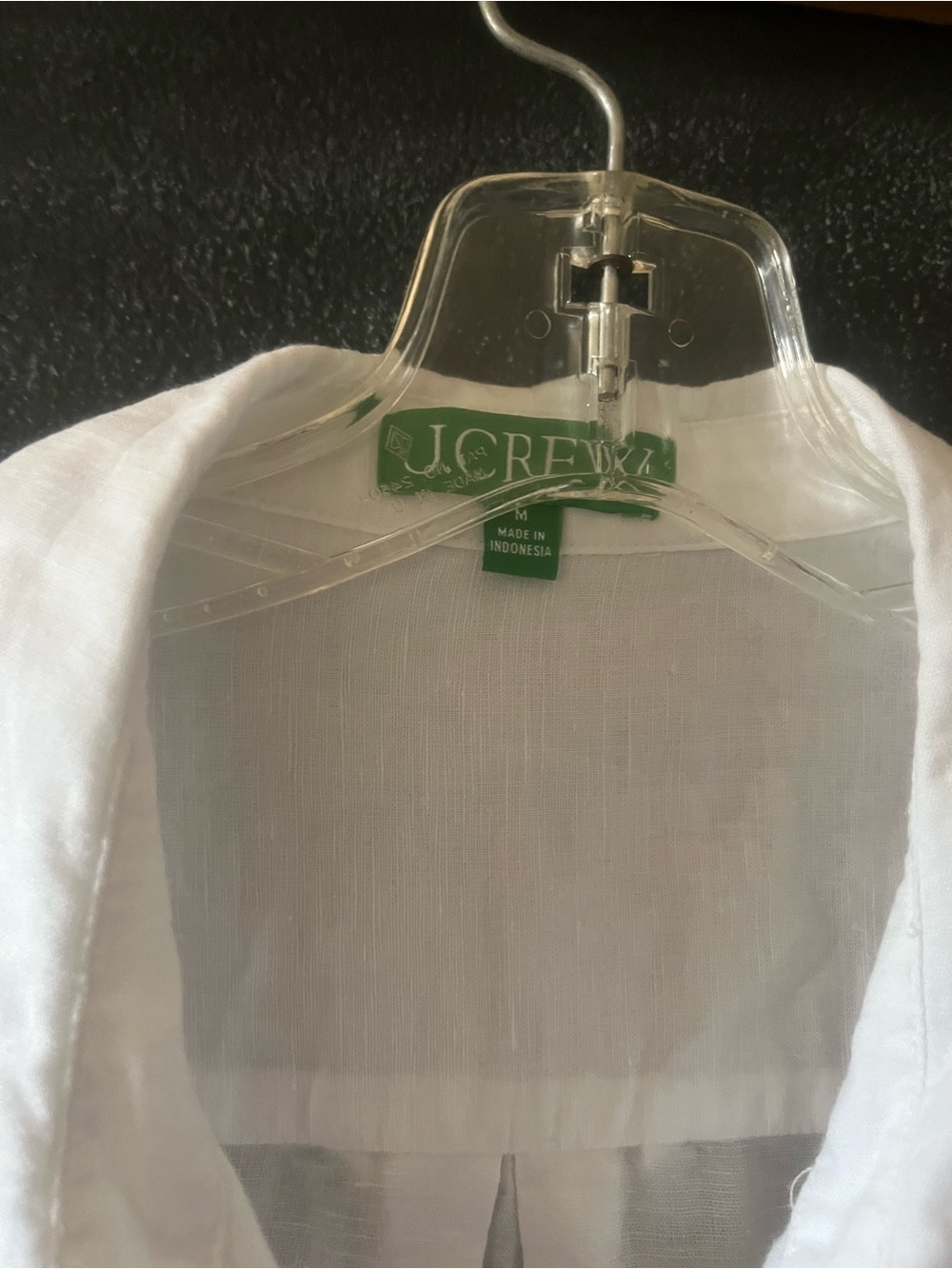J.Crew White Longline Button-Front Shirt Dress size M euc - Picture 4 of 5